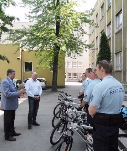 Kerékpáros járőrök Miskolc közterületein